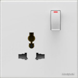 Ổ cắm 3 chấu có công tắc – Honeywell – EW2835SP0WHI