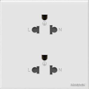 Ổ cắm đôi 3 chấu – Honeywell – EW4158SP0WHI